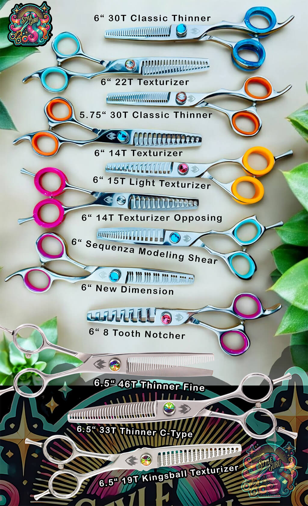The All New 4 Shears Style Guru Set For Hair Stylists