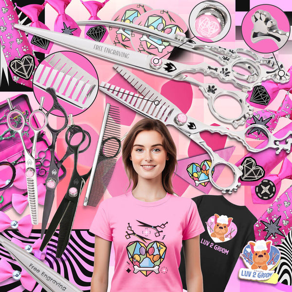 AllNew Luv 2 Groom Custom Grooming Shear Set Freebird Shears