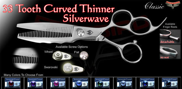 3 Hole 33 Tooth Curved Thinning Shears