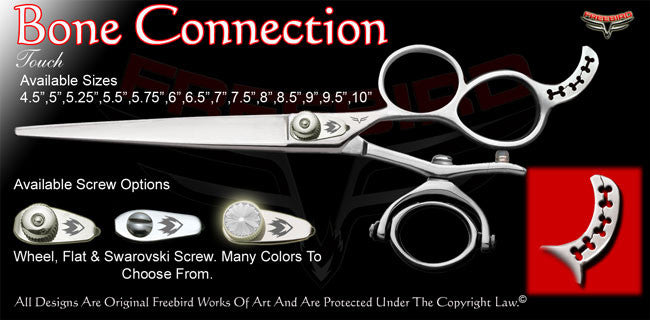 Bone Connection 3 Hole Double V Swivel Touch Grooming Shears