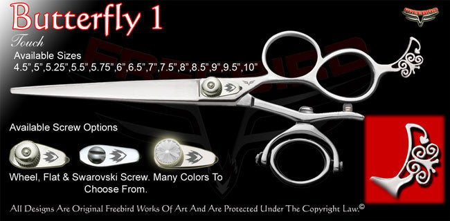 Butterfly 1 3 Hole Double V Swivel Touch Grooming Shears