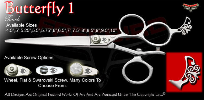 Butterfly 1 3 Hole V Swivel Touch Grooming Shears