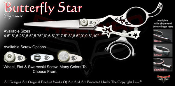 Butterfly Star Double Swivel Thumb Signature Hair Shears