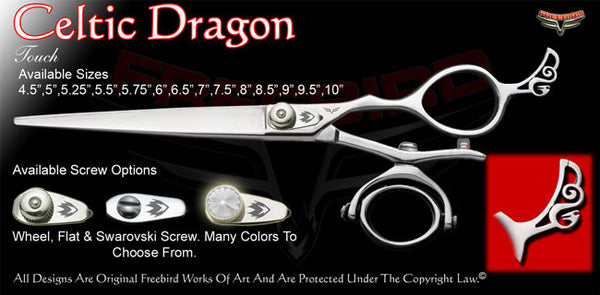 Celtic Dragon Double V Swivel Touch Grooming Shears