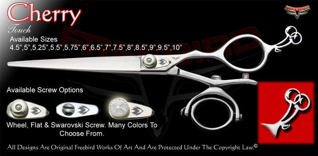 Cherry Double V Swivel Touch Grooming Shears