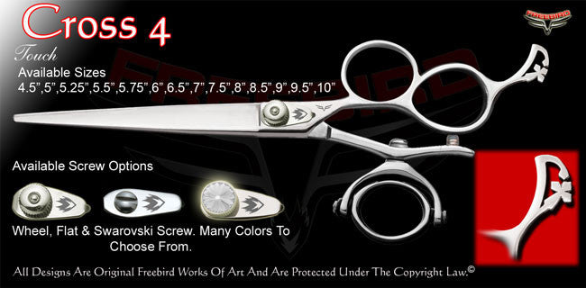 Cross 4 3 Hole Double V Swivel Touch Grooming Shears