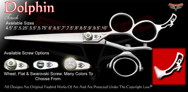 Dolphin 3 Hole Double V Swivel Touch Grooming Shears