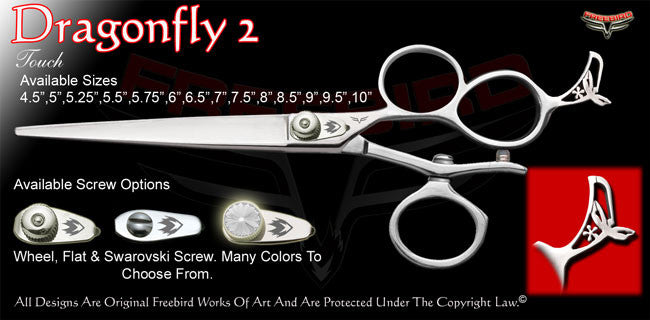 Dragonfly 2 3 Hole V Swivel Touch Grooming Shears