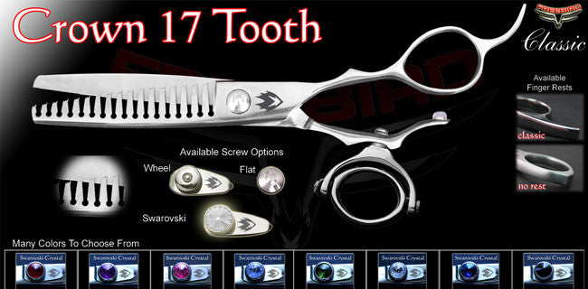 Double Swivel 17 Tooth Crown Texturizing Shears