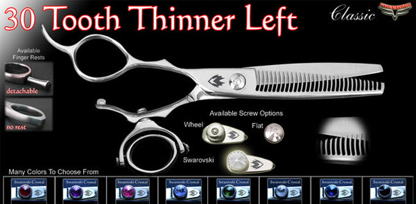Double Swivel 30 Tooth Left Handed Thinning Shears