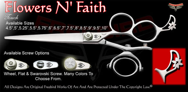 Flowers N' Faith 3 Hole Double V Swivel Touch Grooming Shears