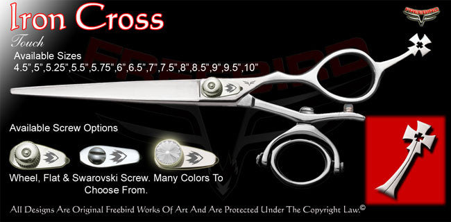 Iron Cross Double V Swivel Touch Grooming Shears