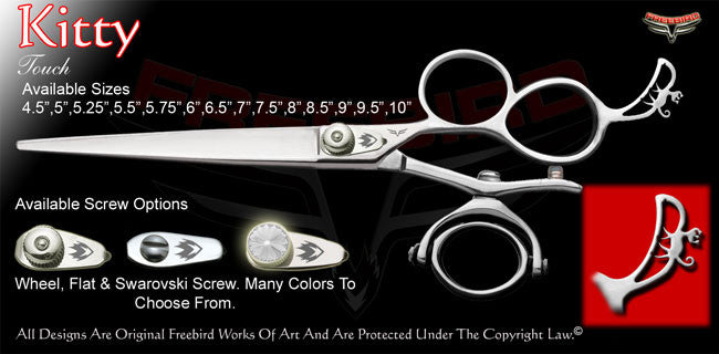 Kitty 3 Hole Double V Swivel Touch Grooming Shears