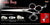 Lady Bug 3 Hole Double V Swivel Touch Grooming Shears