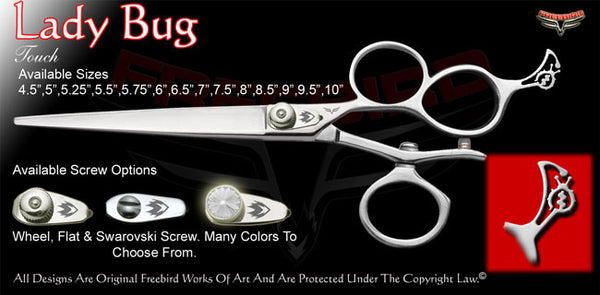 Lady Bug 3 Hole V Swivel Touch Grooming Shears