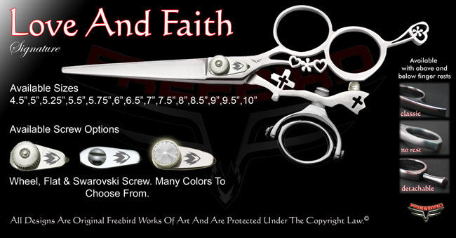 Love And Faith 3 Hole Double Swivel Thumb Signature Hair Shears