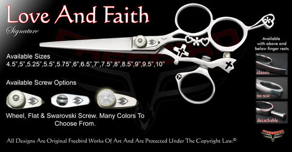 Love And Faith 3 Hole Swivel Thumb Signature Hair Shears