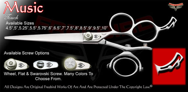Music 3 Hole Double V Swivel Touch Grooming Shears