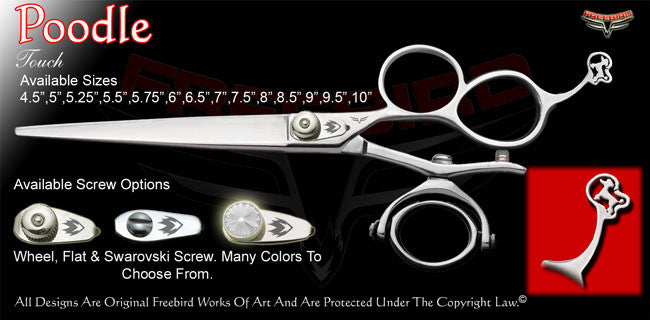 Poodle 3 Hole Double V Swivel Touch Grooming Shears