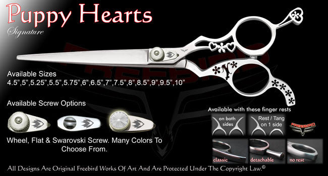 Puppy Hearts Straight Signature Grooming Shears