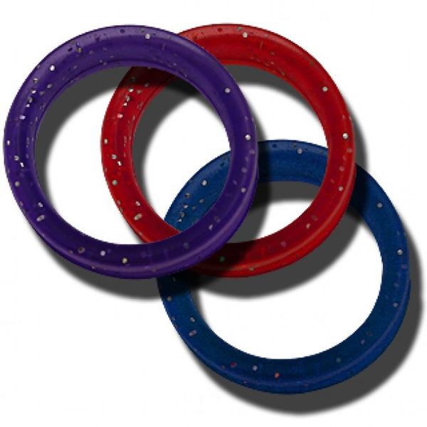 10 Soft Gummi Finger Rings Medium Mixed Colors (5 different colors 2 each)