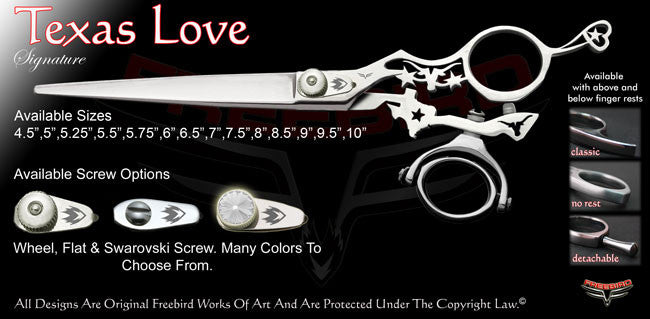 Texas Love Double Swivel Thumb Signature Grooming Shears