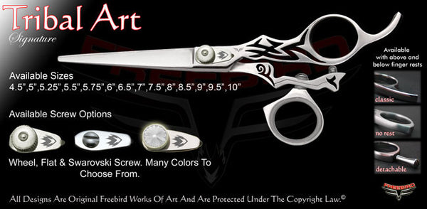 Tribal Art Swivel Thumb Signature Hair Shears