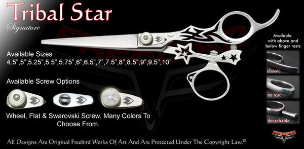 Tribal Star Swivel Thumb Signature Hair Shears