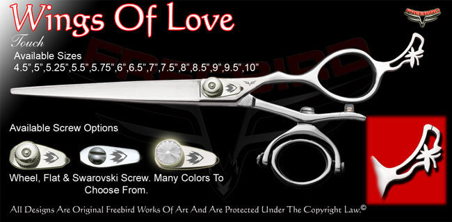Wings Of Love Double V Swivel Touch Grooming Shears