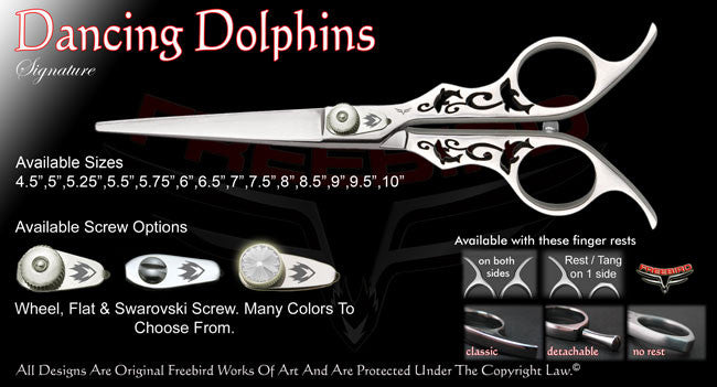 Dancing Dolphins Straight Signature Hair Shears