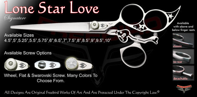 Lone Star Love 3 Hole Swivel Thumb Signature Grooming Shears