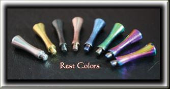 10 Mixed Titanim Colors Finger Rests 2.5mm